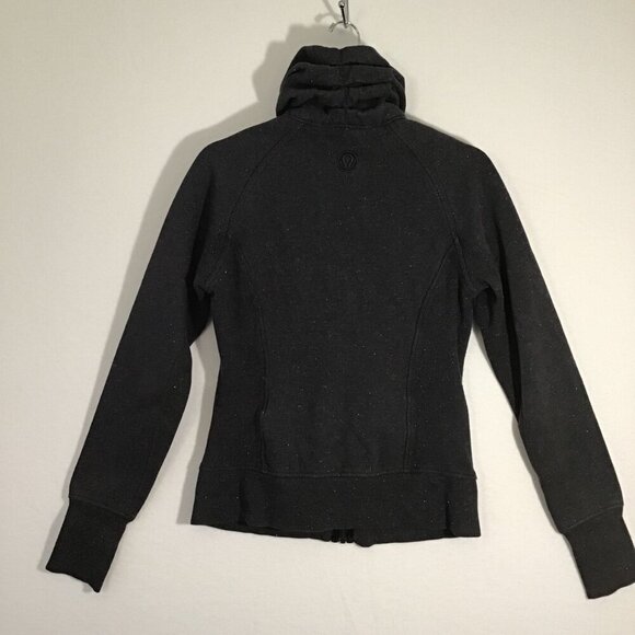 Lululemon Cuddle Up Jacket Heathered Black / Black Sparkle Size 6 - Picture 8 of 14